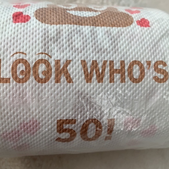 50th Birthday Gag Gift Toilet Paper Roll “Holy 💩 Look Who’s 50!” - Picture 3 of 5